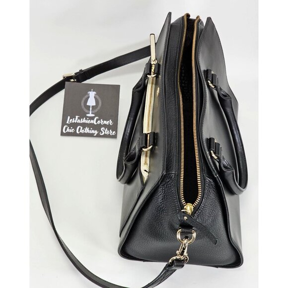 Kate Spade Women's Black Leather Mini Bernadine Hadley Street Satchel Handbag - Picture 11 of 16